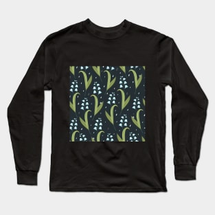 Lilies of the valley spring pattern Long Sleeve T-Shirt